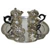 Image 1 : Antique German / Austrian 5-Pc Silver Tea Set #2382018