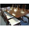Image 1 : Mahogany Triple Pedestal Dining Table #2382315
