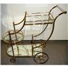Image 1 : Gold Plated Three Tier Teacart Server Trolly #2382431