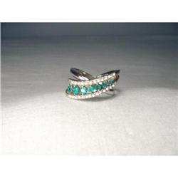 Stunning Estate Paltinum Apatite Diamond Band #2382506