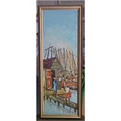 Haitian Painting by Luckner Pierre 10" x 30" #2382520