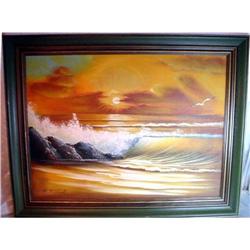 Beautiful Ocean Sunset signed   #2382527