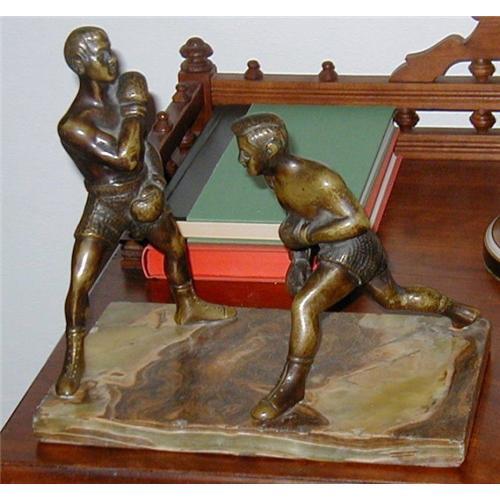 Exceptional Vintage Bronze Boxers Statue 2382535
