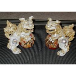 2 Exquisite Fu Lions Dogs like Satsuma #2382536