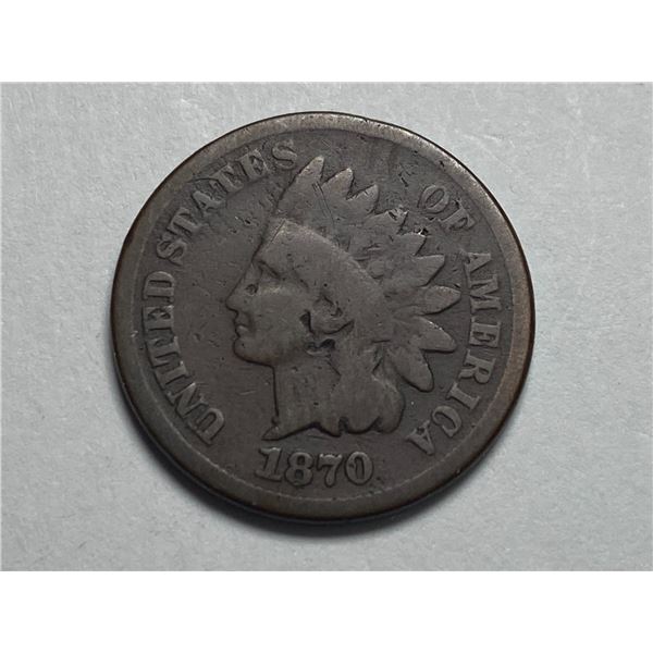 1870 Indian Head Cent Penny