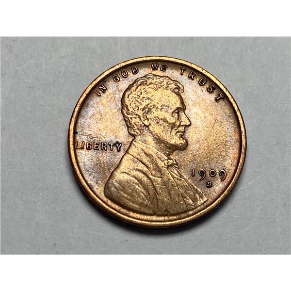 1909 S VDB Lincoln Cent Wheat Penny