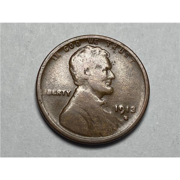 1913 S Lincoln Cent Wheat Penny
