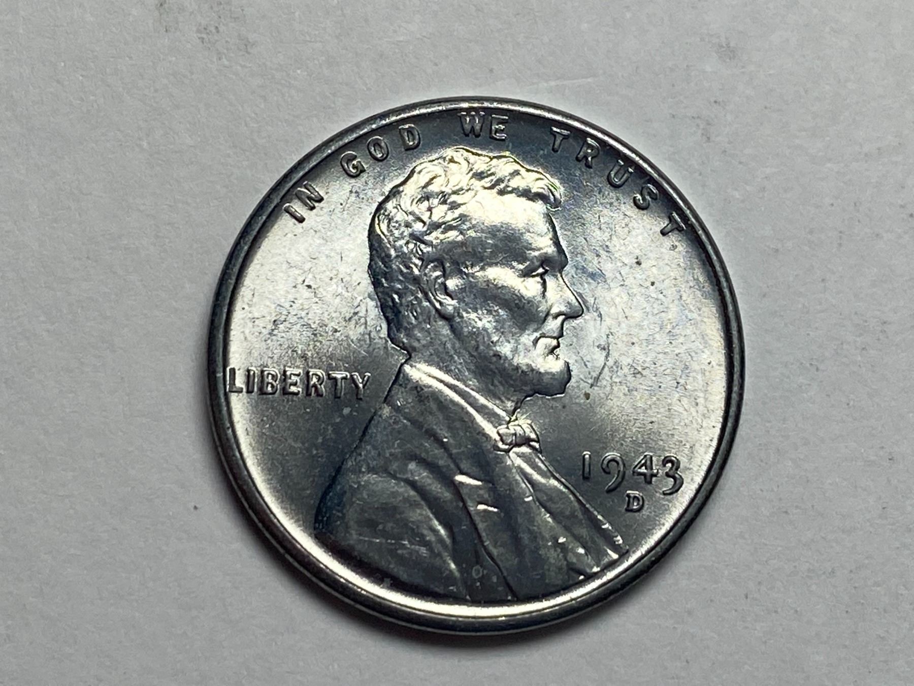 1943 D Lincoln Steel Cent Penny