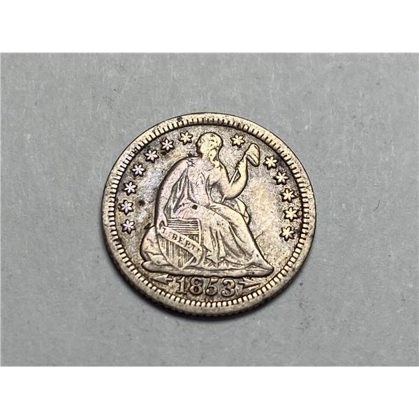 1853 Seated Liberty Half Dime