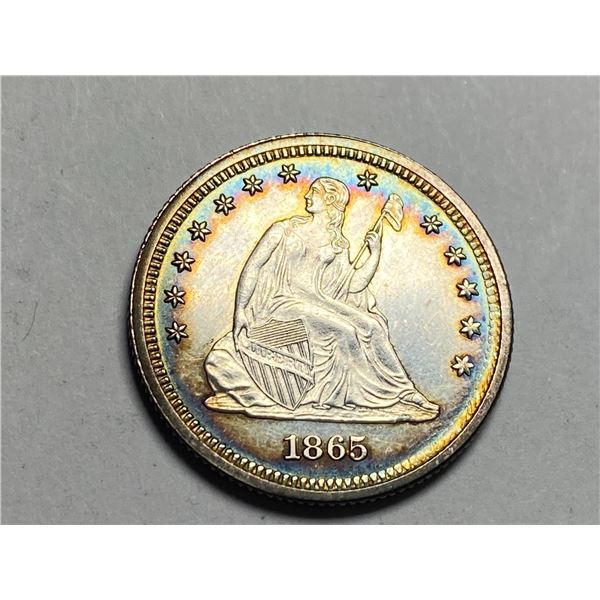 1865 Seated Liberty Quarter