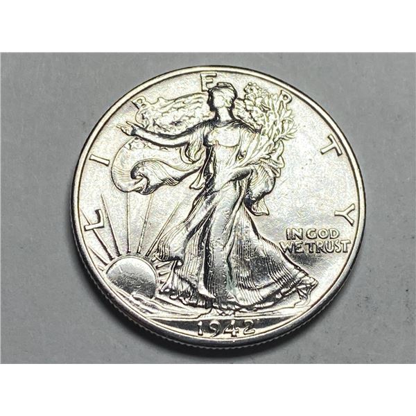 1942 D Walking Liberty Half Dollar