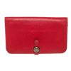 Image 1 : Hermes Red Taiga Leather Dogon GM Wallet