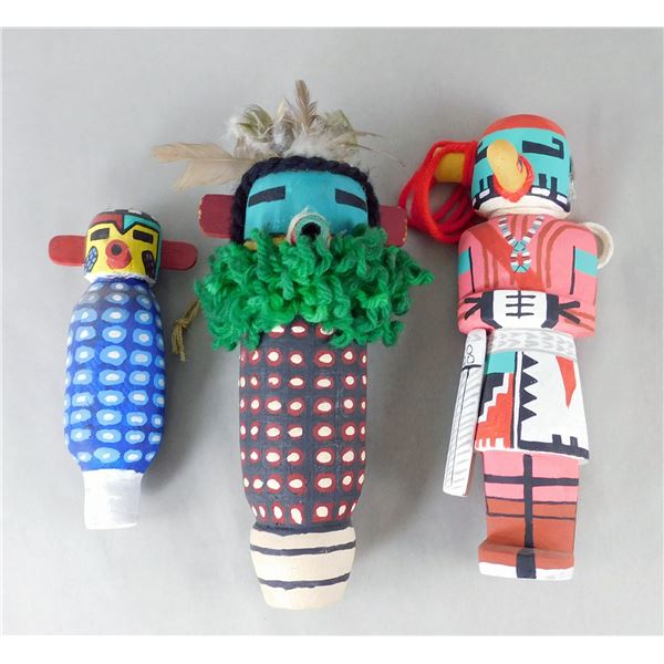 Group of 3 Kachinas Wright Collection