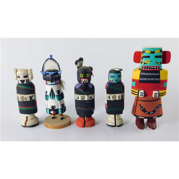 Group of 5 Miniature Kachinas Wright Collection