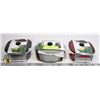 Image 1 : SET OF THREE NEW TINY POTS WITH LIDS