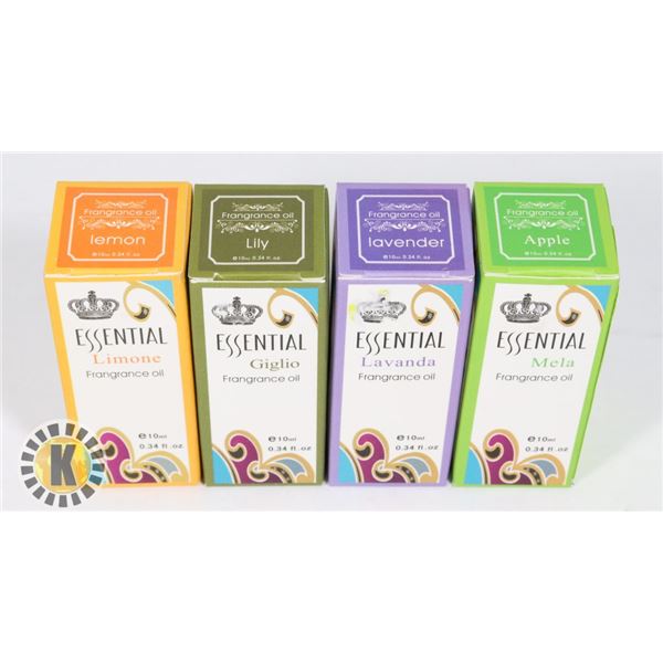 BUNDLE OF 4 NEW ASSORTED ESSENTIAL OILS