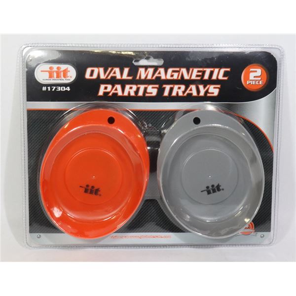 NEW 2PC MAGNETIC OVAL PARTS TRAYS SET