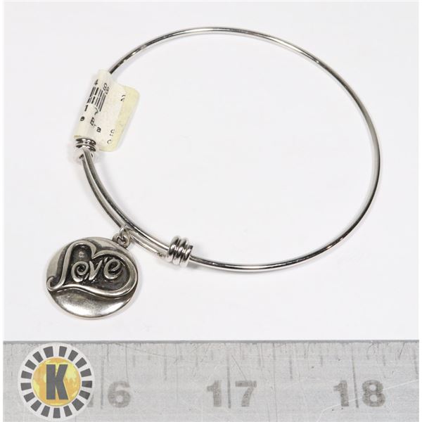 SILVER TONE LOVE BRACELET