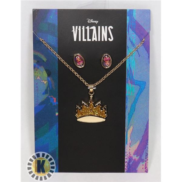 NEW DISNEY'S VILLAINS EVIL QUEEN NECKLACE AND