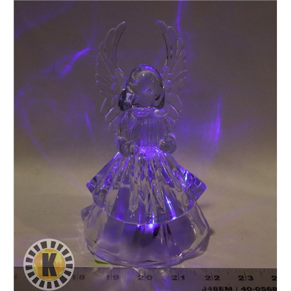 NEW ANGEL WITH HARP LIGHT. LIGHTS CHANGE COLOR &