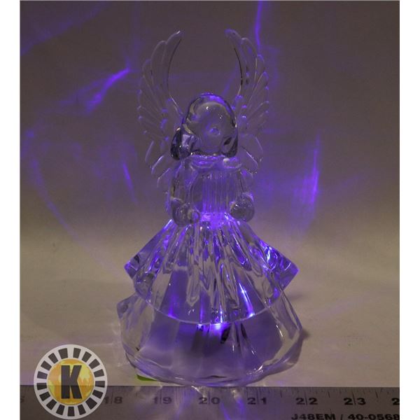 NEW ANGEL WITH HARP LIGHT. LIGHTS CHANGE COLOR &