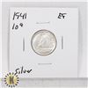 Image 1 : 1941 SILVER CANADA 10 CENTS COIN, EXTRA FINE