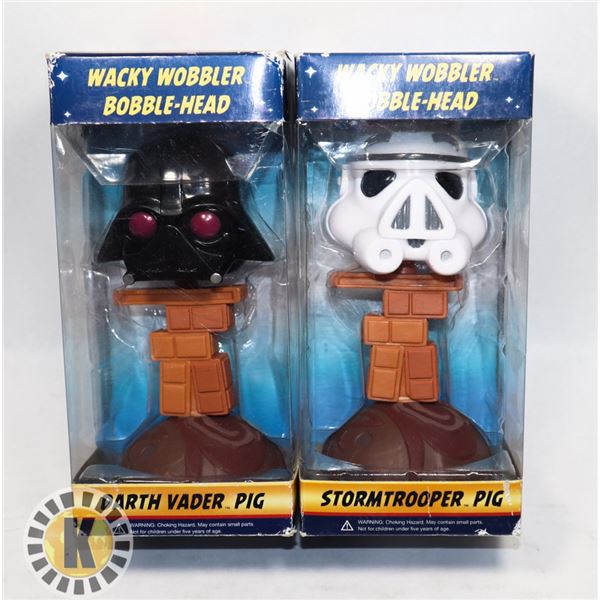 TWO STAR WARS BOBBLE HEADS