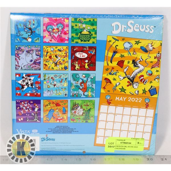 NEW 16 MONTH DR, SEUSS 2022 WALL CALENDAR