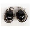 Image 1 : Vintage Onyx Clip-on Earrings