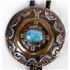 Image 2 : Navajo Silver, Turquoise & Copper Bolo Tie