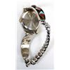 Image 5 : Navajo Sterling Turquoise & Coral Watch Band