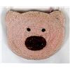 Image 2 : Beaded Pink Pig Change Purse w/Shoulder Strap