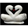 Image 6 : Zuni Alabaster Double Swan Fetish by H. Pincion
