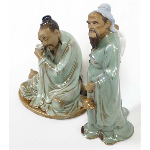 Pair of Oriental Ceramic Figurines