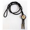 Image 1 : Native American Zuni Inlay Sun Face Bolo Tie