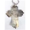 Image 3 : Sterling Inlay Chip Turquoise Cross Necklace