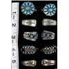Image 8 : 6 Pairs Zuni & Navajo SS Ladies Watch Band Tips
