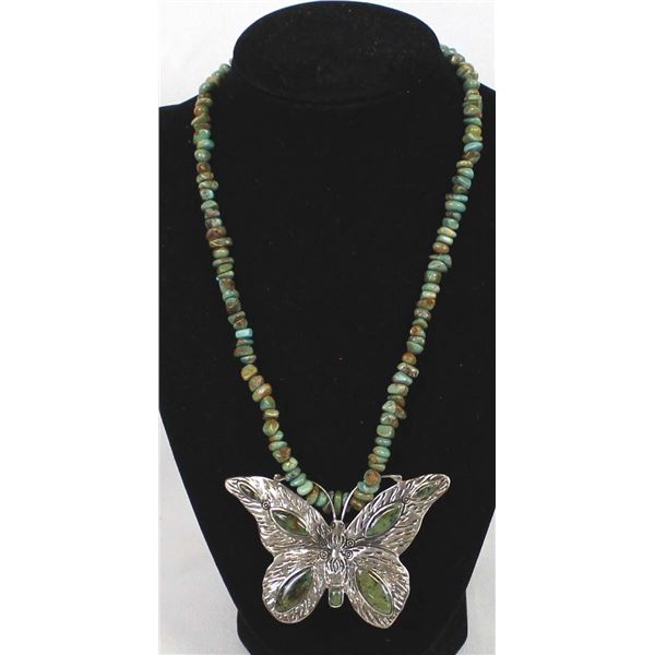 Navajo Turquoise Nugget Necklace w/ Pendant