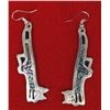 Image 1 : Alpaca Inlay Abalone Cat Earrings