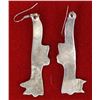 Image 4 : Alpaca Inlay Abalone Cat Earrings