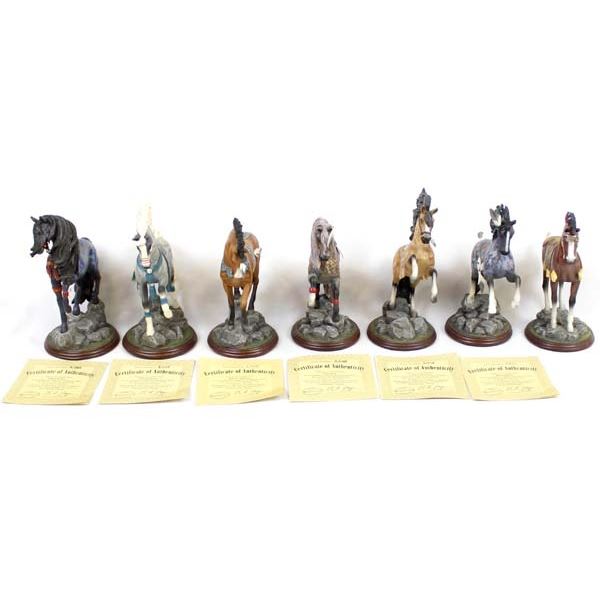 7 Laurie Prindle Painted Horse Figurines