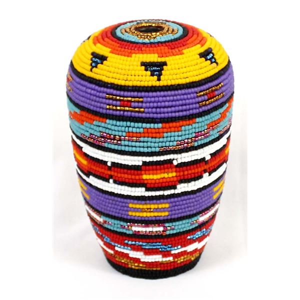 Hand Beaded Mystery Jar by Kathleen Kills Thunder