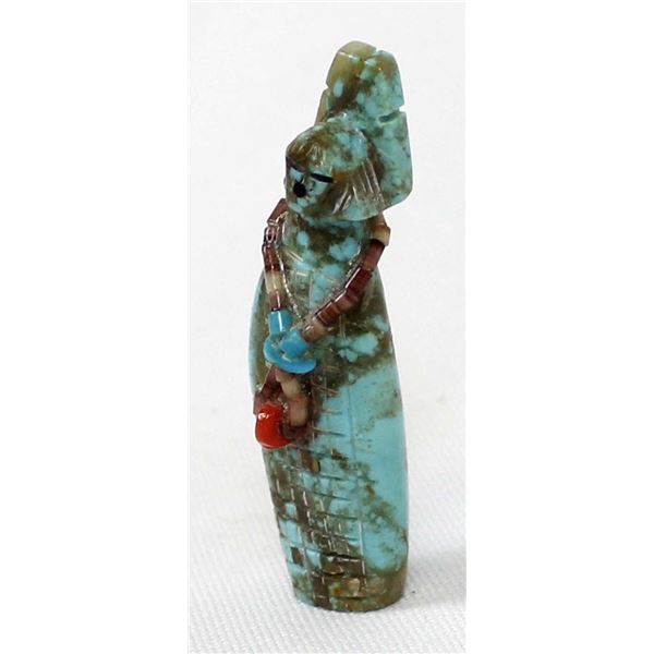 Isleta Turquoise Corn Maiden Fetish by Abeita