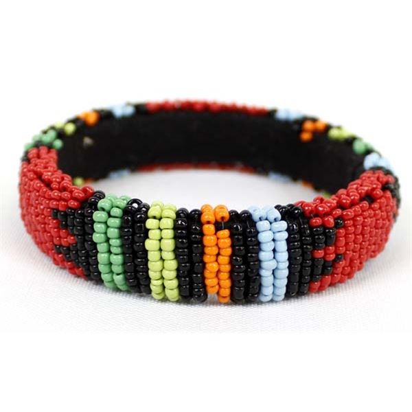 African Beaded Bangle Bracelet