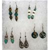 Image 1 : 5 Pair Southwest Pierced Earrings Some SSilver