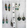 Image 7 : 5 Pair Southwest Pierced Earrings Some SSilver