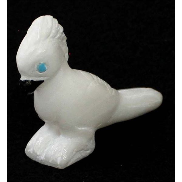Zuni Alabaster Cockatoo Fetish by H. Pincion