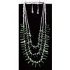 Image 1 : 3 Strand Ruby & Zoisite Sterling Bead Necklace