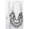 Image 8 : 3 Strand Ruby & Zoisite Sterling Bead Necklace