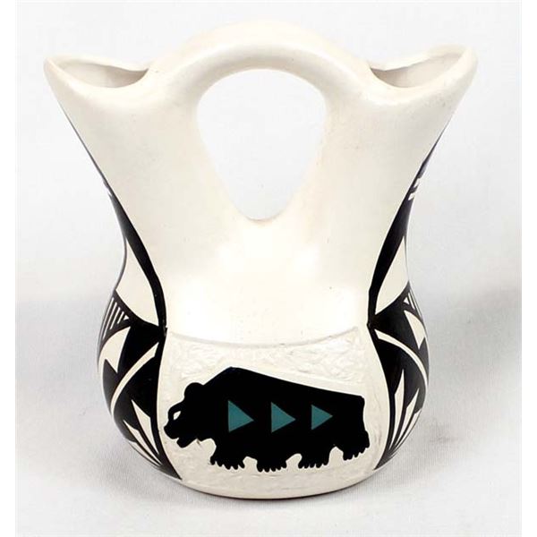Acoma Greenware Pottery Wedding Vase
